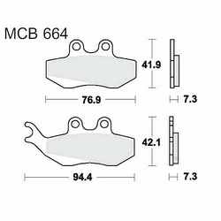 Brake Pads Scooter Sintered TRW For KSR Moto 787.30.78 Brake Pads Scooter Sintered TRW For KSR Moto 787.30.78
